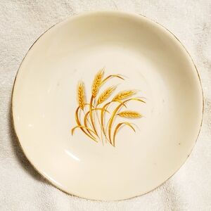 Vintage 50s Homer Laughlin 22 K Gold China Golden Wheat 7.5" Soup Bowl Salad